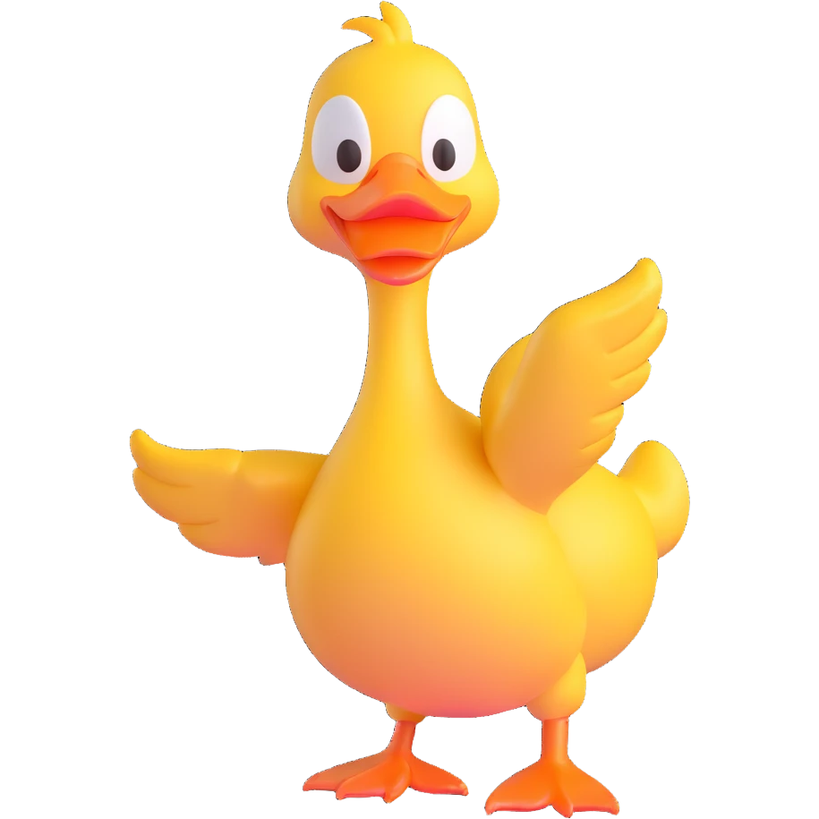 dancing duck for a duck race emoji