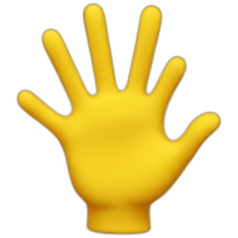 Yellow Waving hand emoji