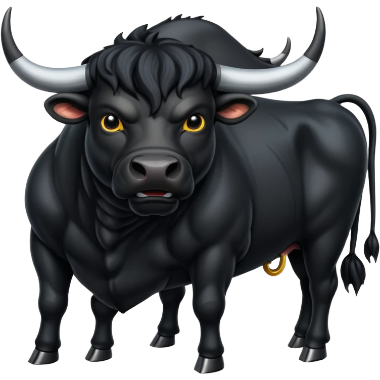Black bull emoji