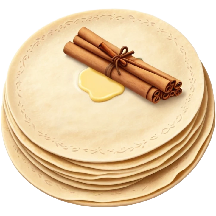 norwegian lefse with sugar and cinnamon and butter emoji