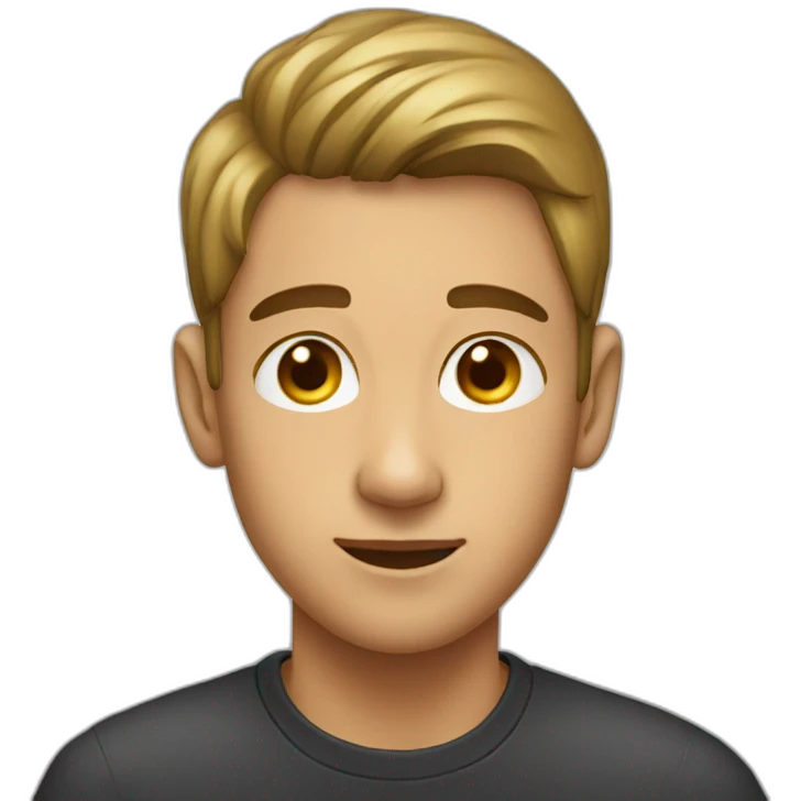 A young man wearing something in his ear emoji