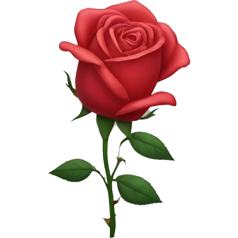 Rose with evil face and arms emoji