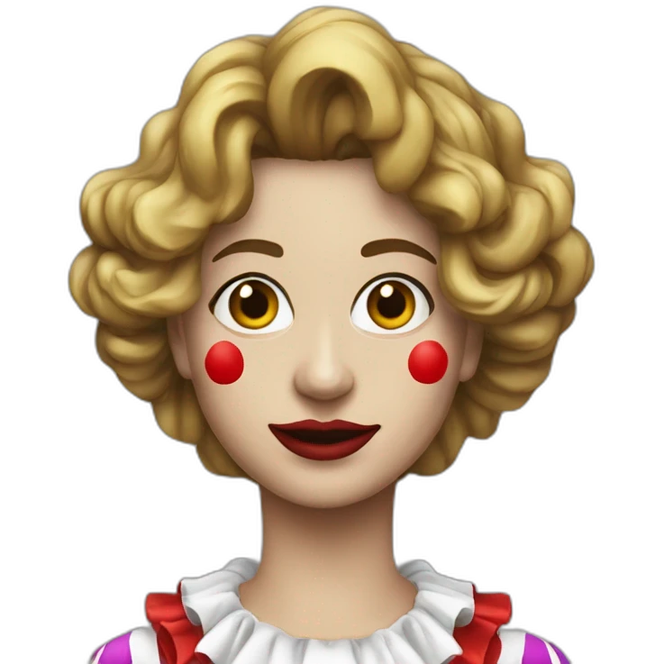 Giorgia Meloni wearing clown clothes emoji