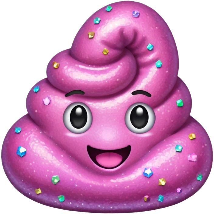 Pink sparkly poop  emoji
