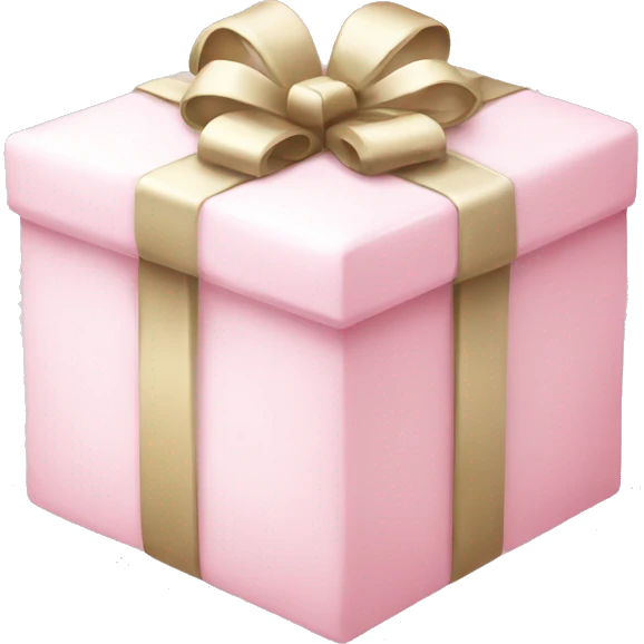pale pink gift with white snowflake emoji