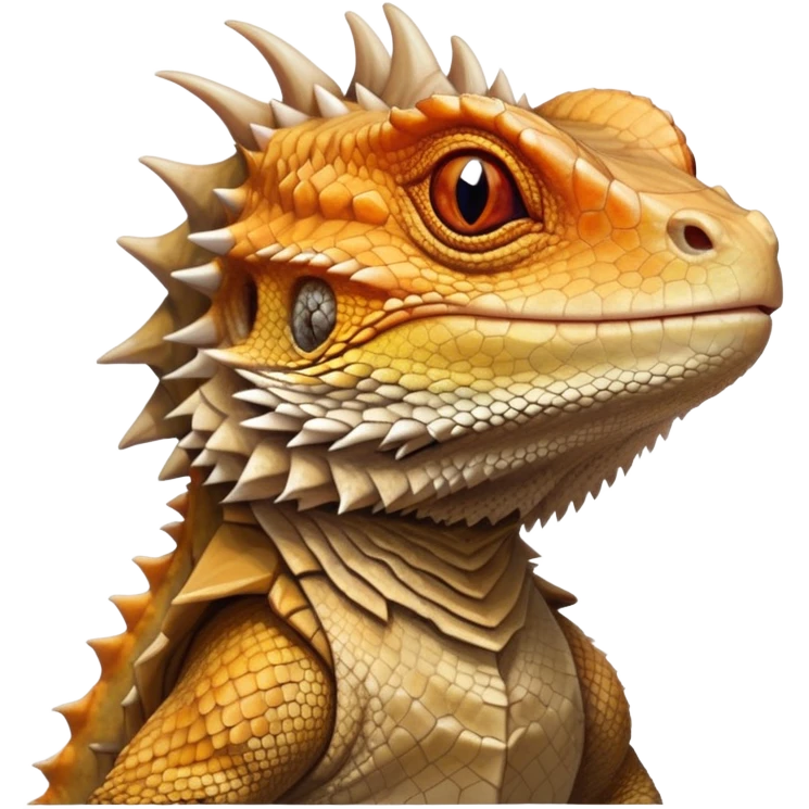 cinematic-noble-bearded-dragon-portrait-emoji,-poised-and-regal,-with-a-robust,-angular-build-and-a-textured,-scaled-hide-in-earthy-olive-and-sandy-tones,-a-prominent-spiky-'beard'-beneath-its-chin-and-a-keen,-alert-gaze,-simplified emoji