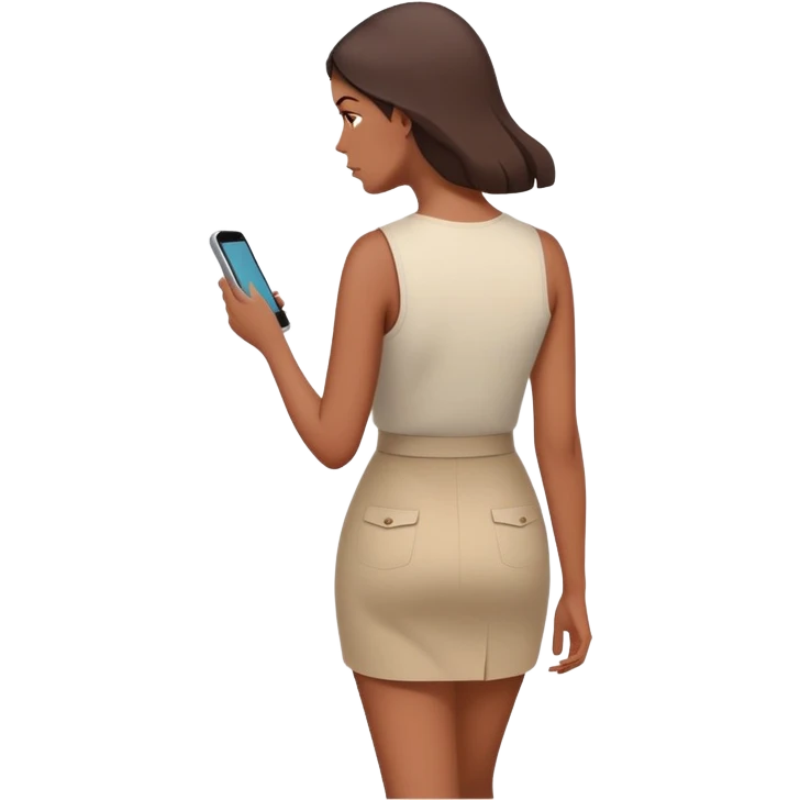 woman walking away from phone with multiple unread message notifications, dismissive expression, turning her back on conversation, phone showing several ignored texts, emotionally detached look emoji