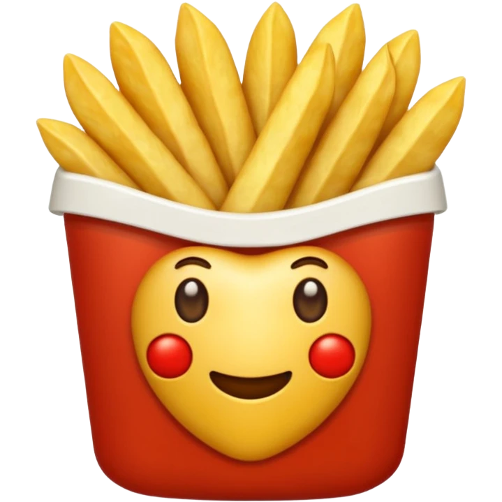 Generar papas fritas sueltas con un botecito de catsup a su lado emoji