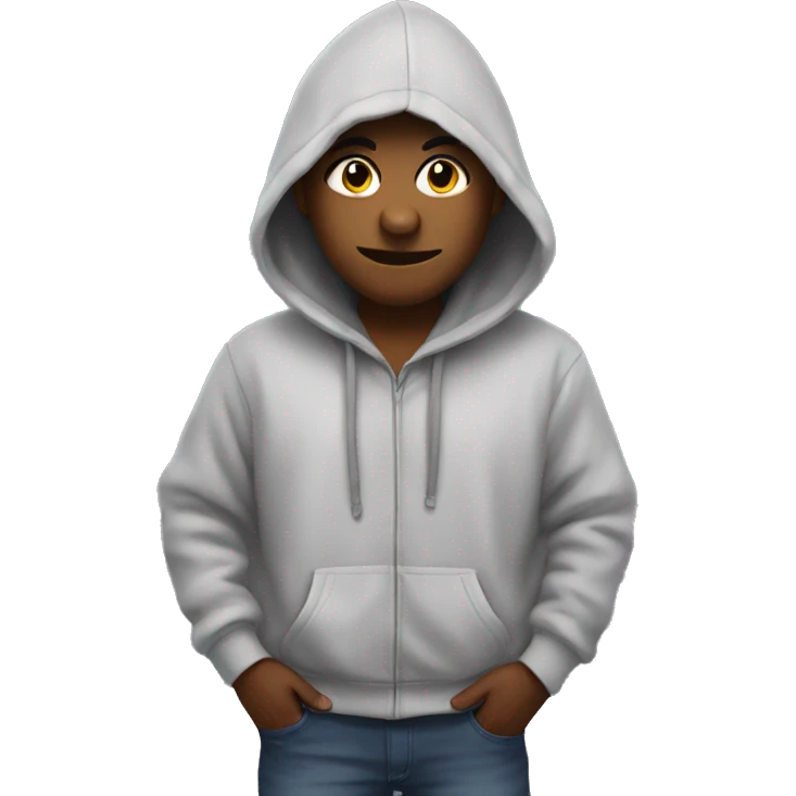 Puh wearing a hoodie emoji