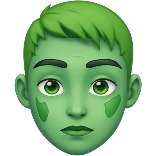 Maîtraisse avec la peau verte  emoji