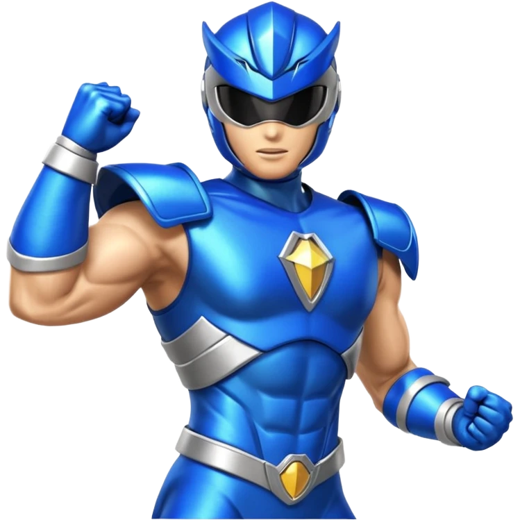 Power ranger blue emoji