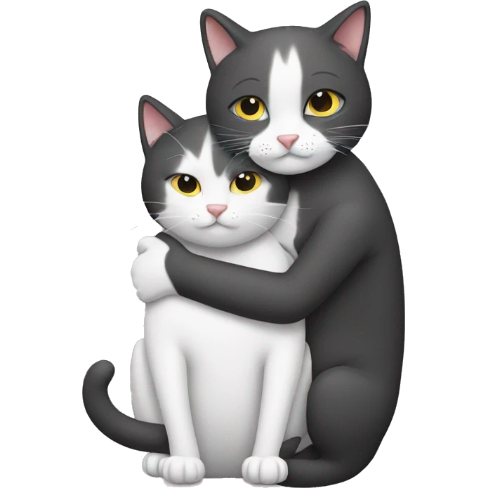 cat hugs cat emoji