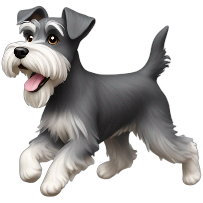 Schnauzer running emoji