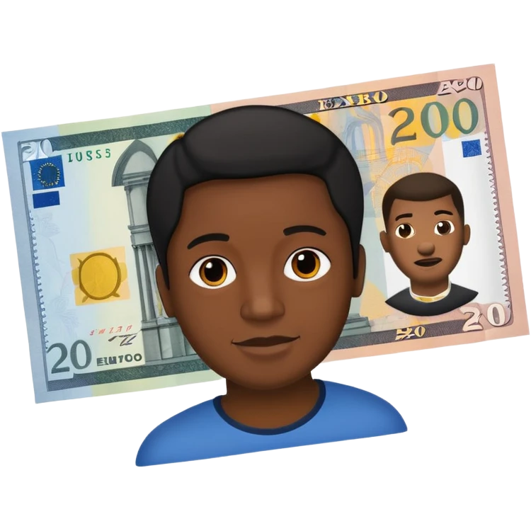 create me a 20 euro bill with a black person on it emoji