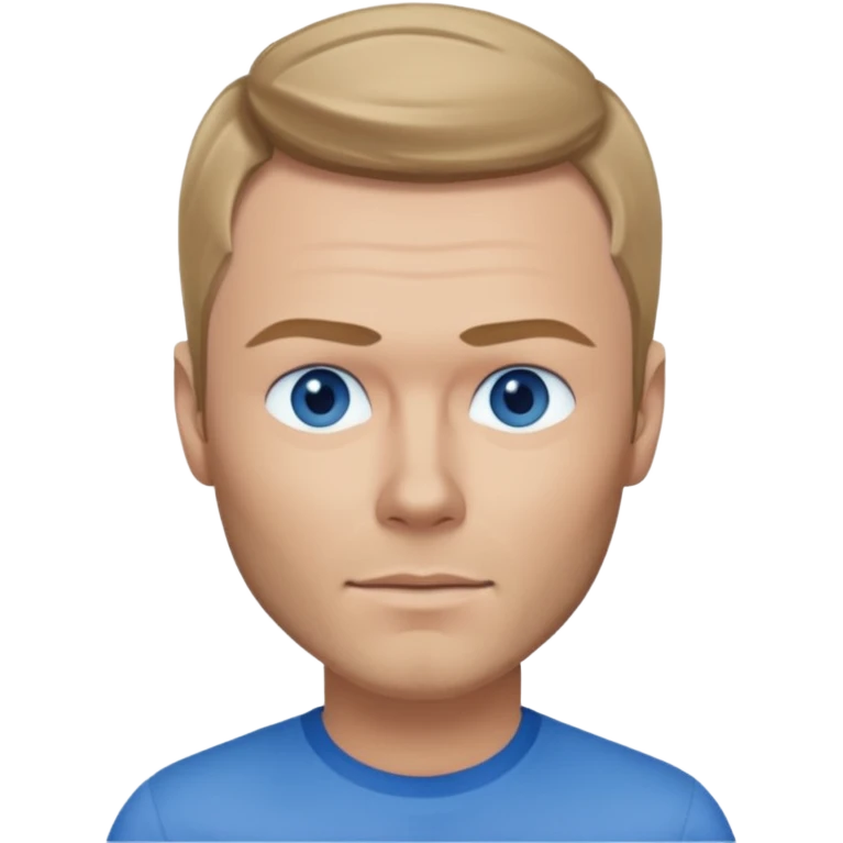 Ronan Keating with blue eyes, dark blonde hair, blue shirt emoji
