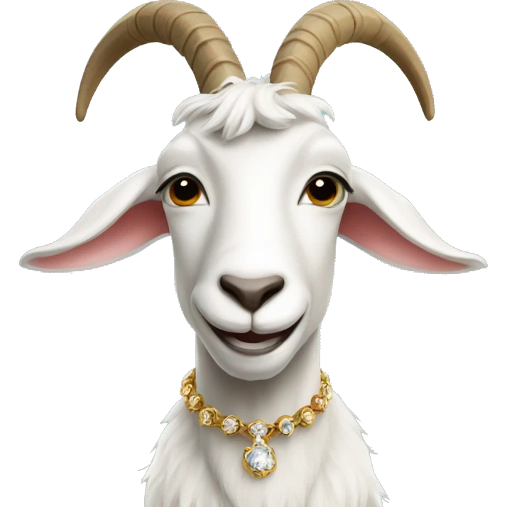 Goat with necklace emoji