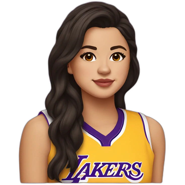 selena gomez wearing lakers jersey emoji