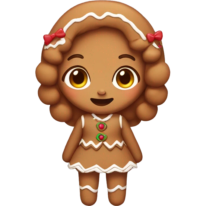 Chibi Gingerbread girl emoji
