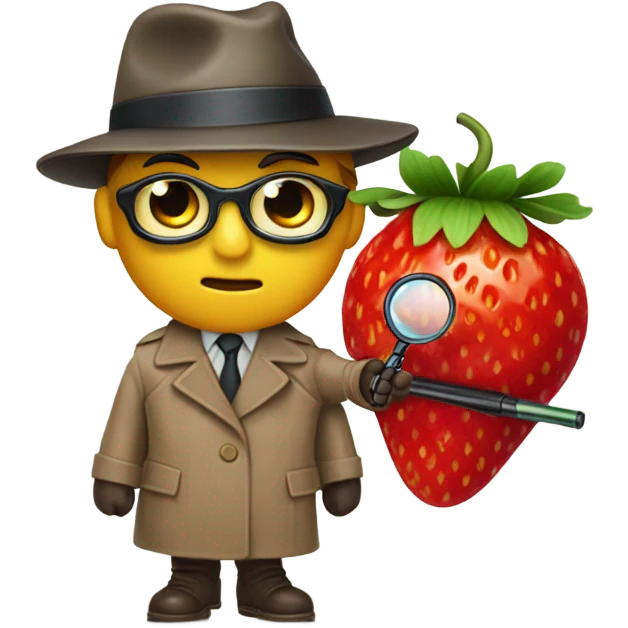 Detective strawberry emoji