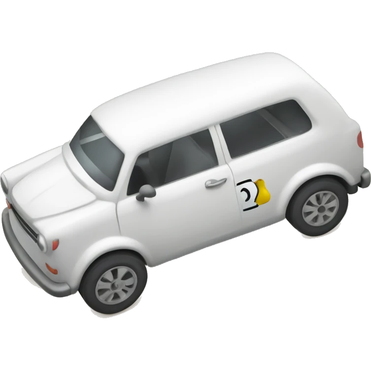 Racewagen met coueur emoji