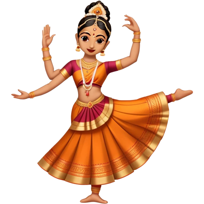 cinematic-realistic-bharatanatyam-dance-emoji,-depicted-as-an-elegant-classical-indian-dance-performance-with-graceful-poses,-intricate-costumes,-and-expressive-hand-gestures,-rendered-with-rich-textures-and-warm-dramatic-lighting emoji