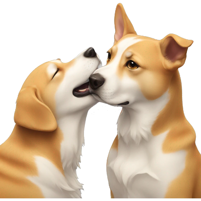 dog kiss emoji