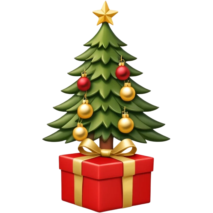 Weihnachtsgeschenk unter Weihnachtsbaum  emoji