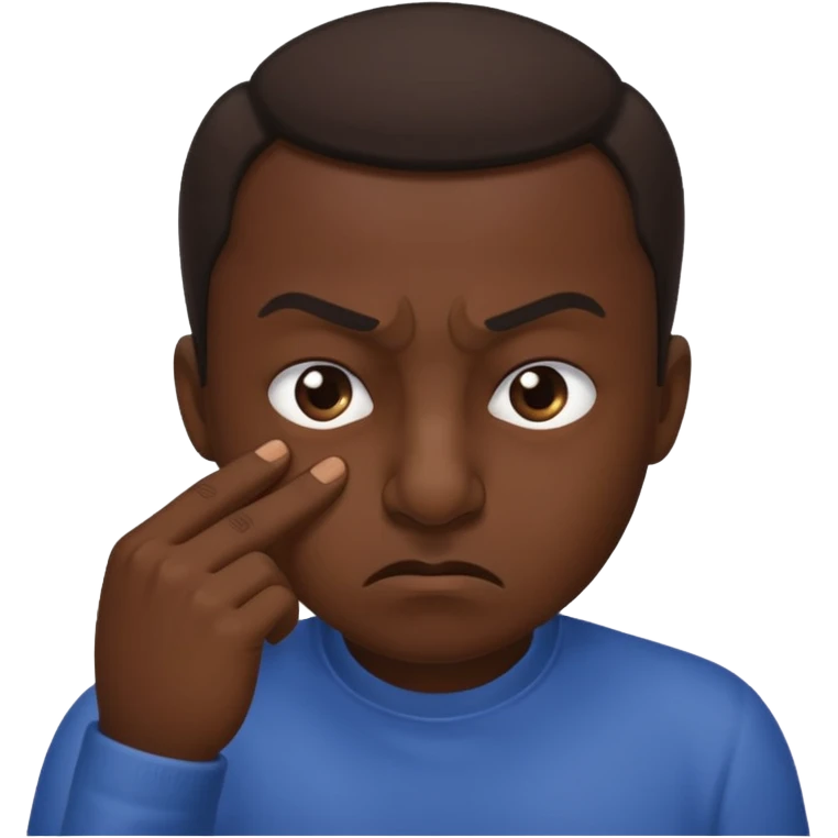 pinching nose angrily emoji