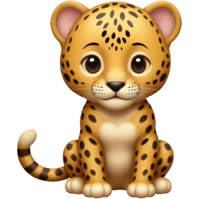 A high-resolution photo-realistic digital illustration of a baby jaguar, chest upward A high-resolution, photo-realistic digital illustration of a majestic jaguar emoji