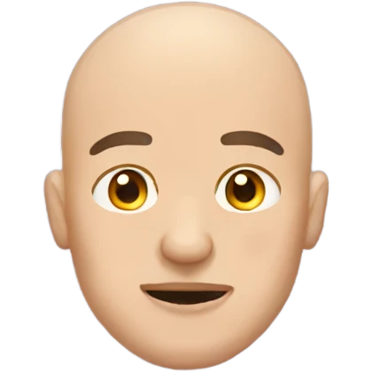bald man with face bruise  emoji
