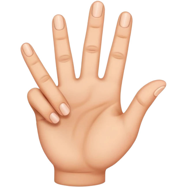 Une main avec le quatrième baisser  emoji