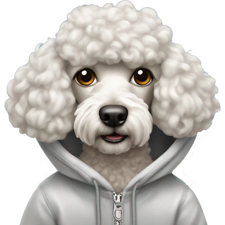 labour poodle wearing a hoodie emoji