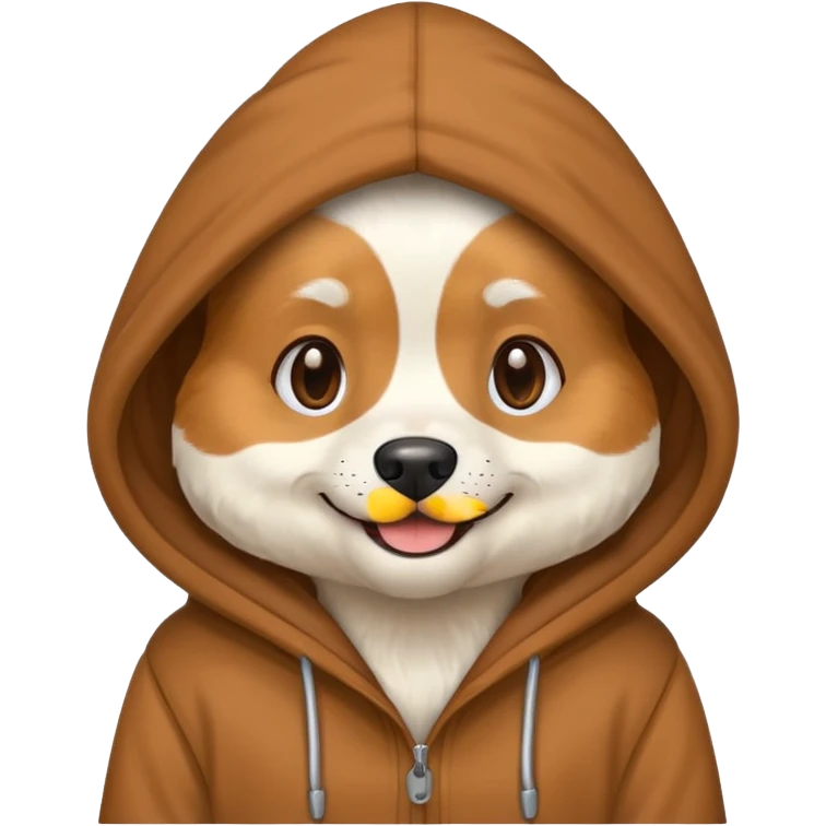 Dog wearing hoodie  emoji