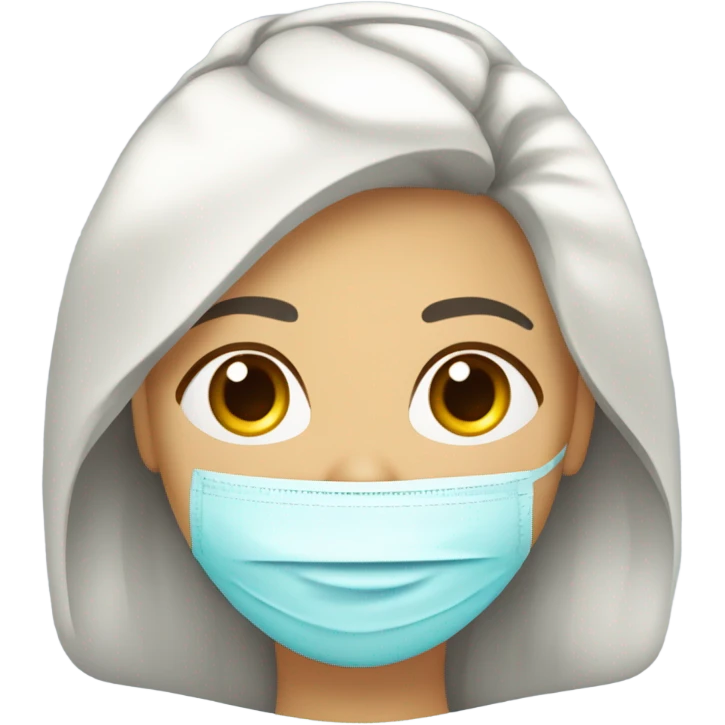 médica no hospital , branca, cabelo ondulado longo, olhos claros  emoji