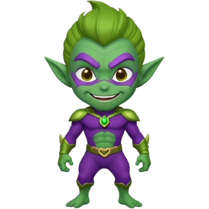 green goblin, cute chibi full body emoji