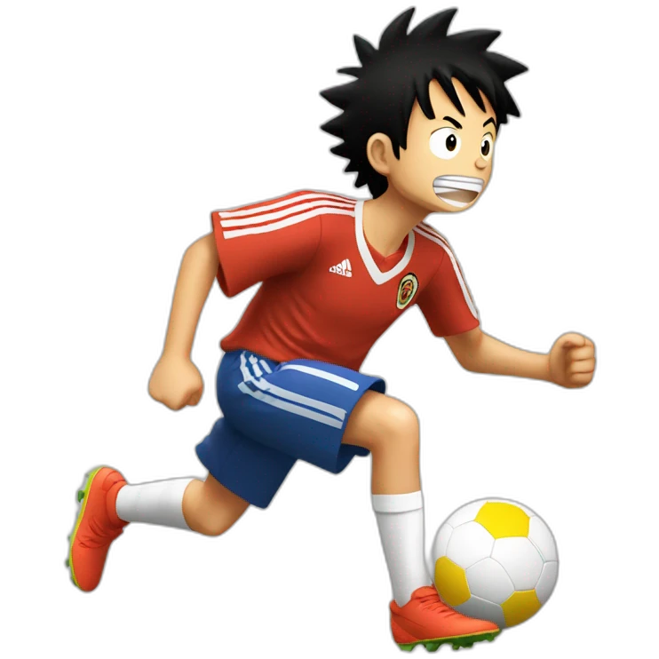 Luffy joue au foot emoji