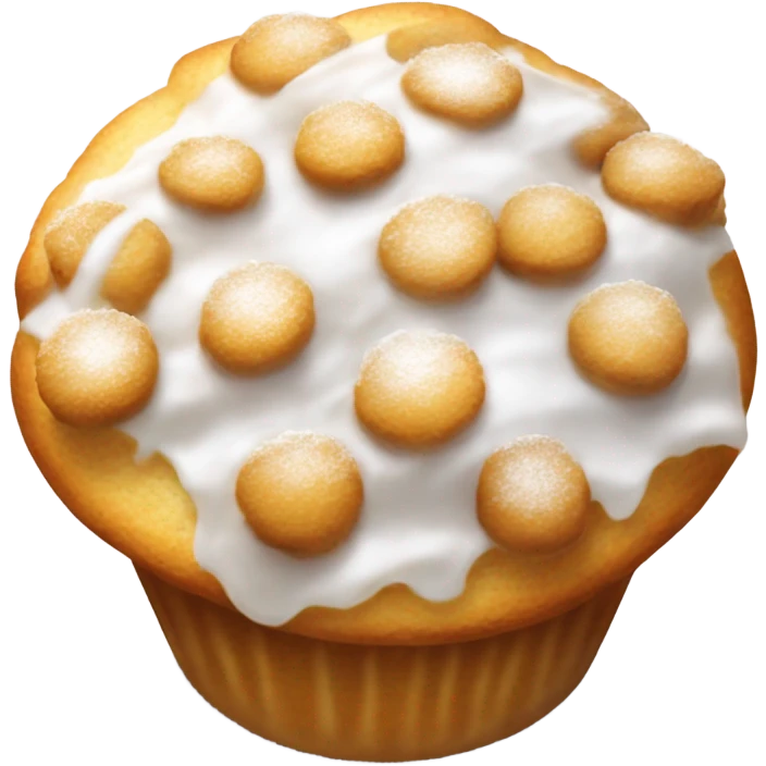 piring vanilla Muffin  emoji