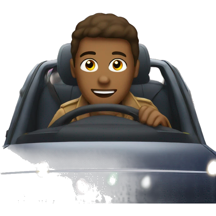 Driving a car to look at Christmas lights emoji