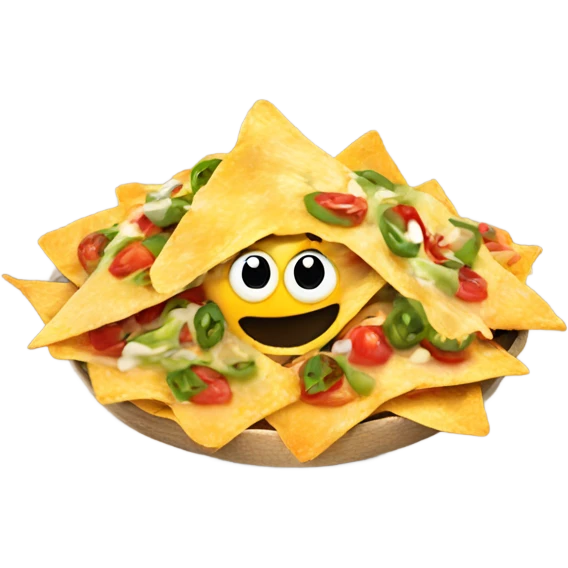 Nachos with toppings  emoji