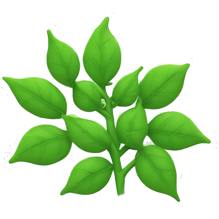 Molecule made of leaves emoji