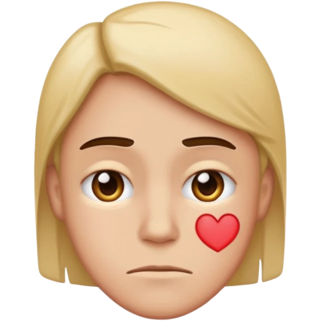 Loving emoji frowning emoji