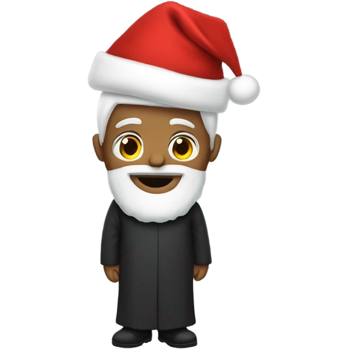 pastor with Christmas hat emoji