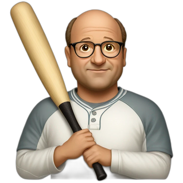 george costanza holding baseball bat portrait emoji