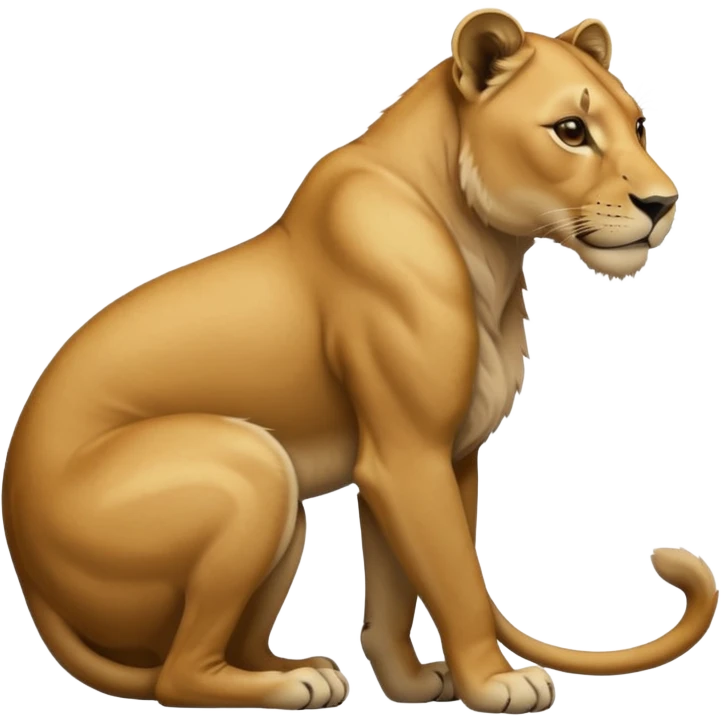 a lioness's silhouette emoji