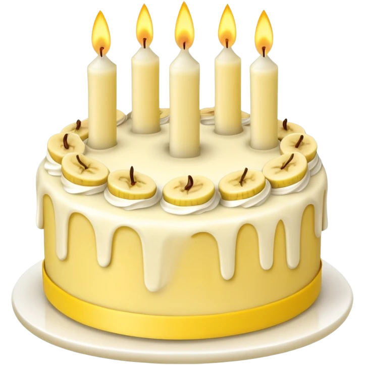 banana birthday cake emoji