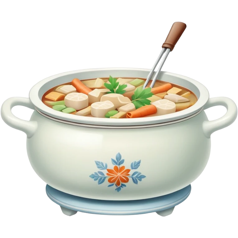 Gentle colored traditional hotpot with pale tones emoji