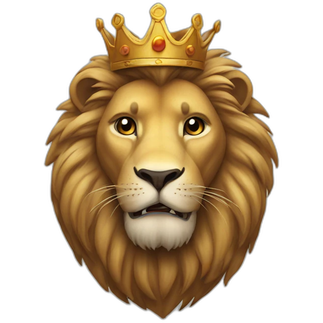 Lion in king emoji