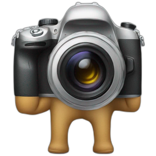 the back side of the camera is on legs emoji