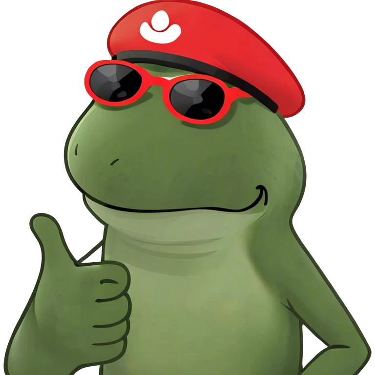 Frog giving a thumbs up emoji