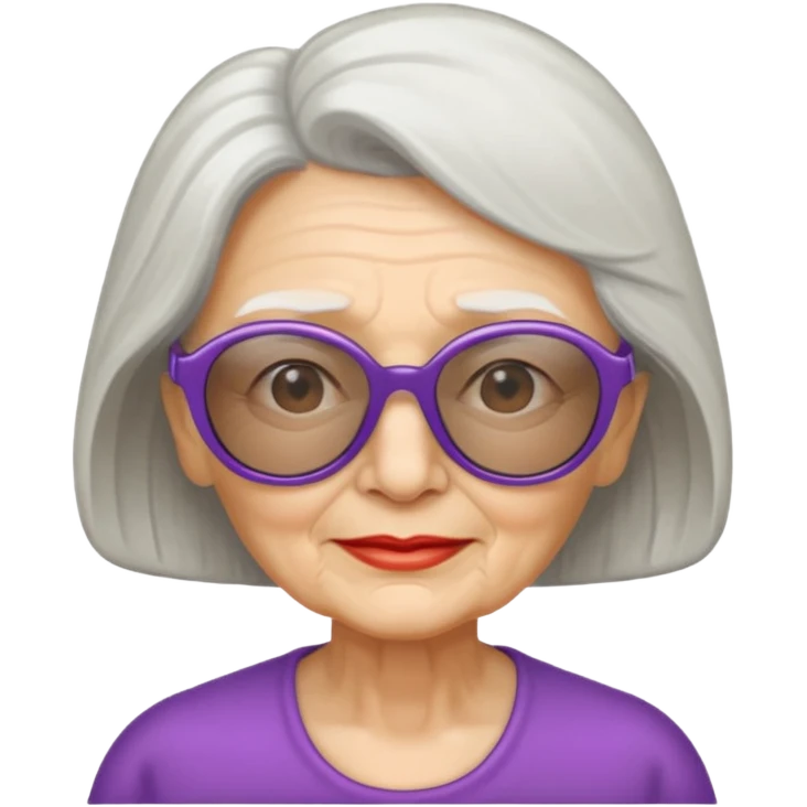 old lady wearing sunglasses emoji